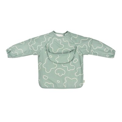 Mitwachsende Lätzchen mit Ärmeln 2 in 1 Sage green