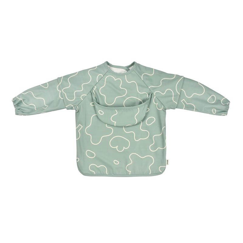 2 in 1 bib with removable sleeves Sage green