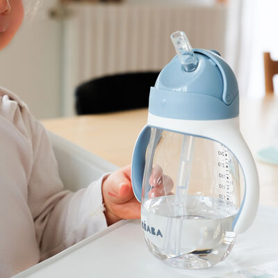 Tasse paille 300ml Bleu