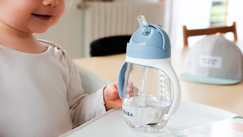 Tasse paille 300ml Bleu