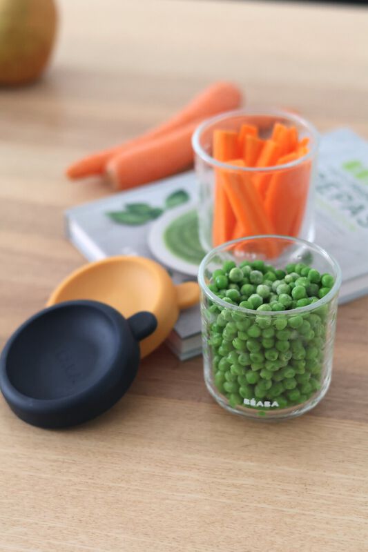 Set of 2 Glass Baby Food Jars 250ML
