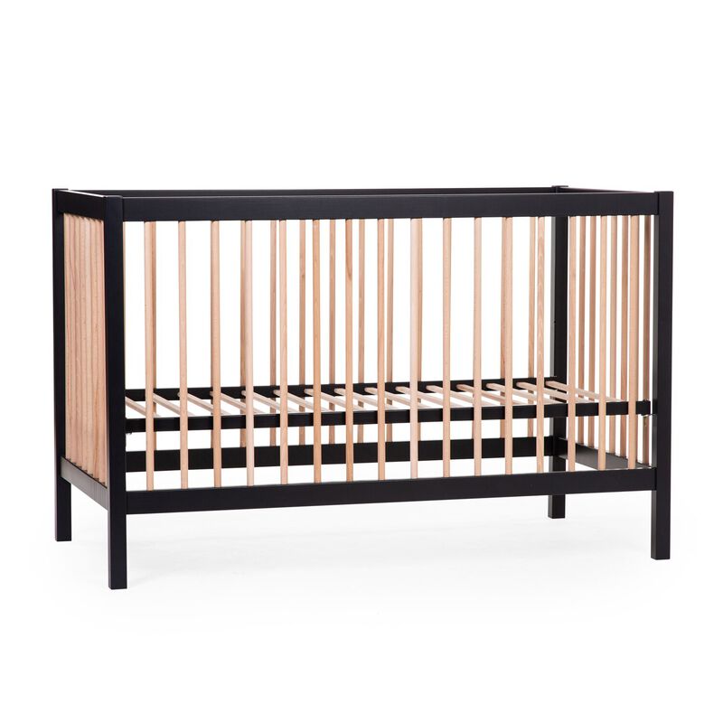 COT 97 - Lit de bébé - 120x60Cm – Noir Naturel