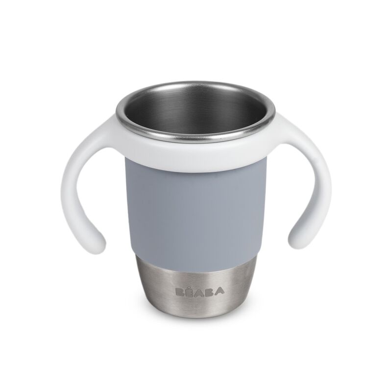 Taza de aprendizaje de acero inoxidable Click and Drink - Pebble