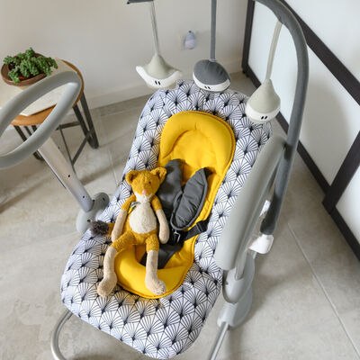 Up and Down Baby Bouncer IV yellow palm tree