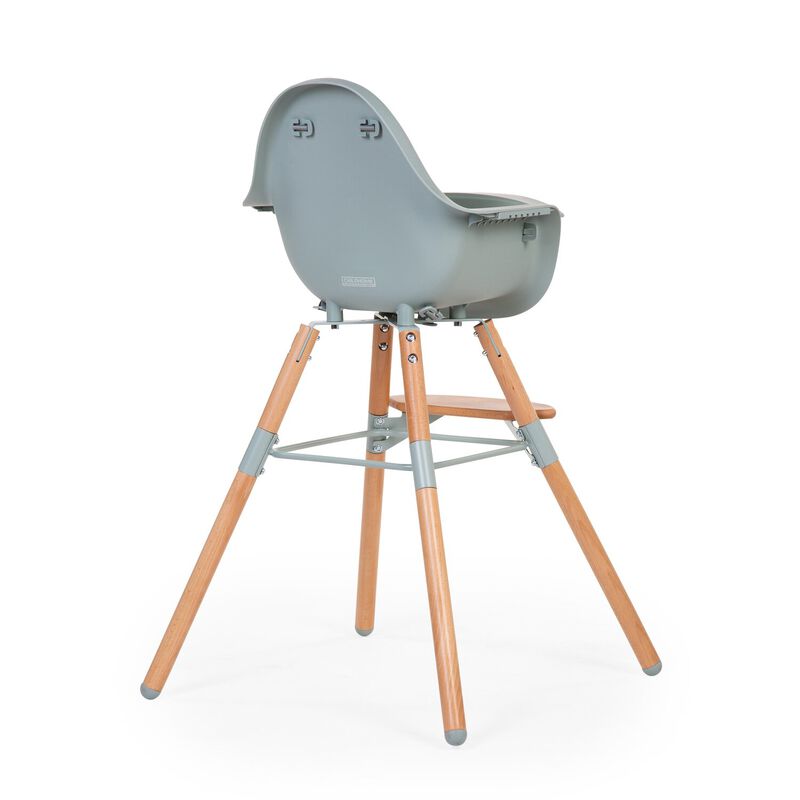 Evolu Chaise Haute - Réglable En Hauteur (50-75 Cm/*90 Cm) - Naturel Menthe (Childhome) - Image 5