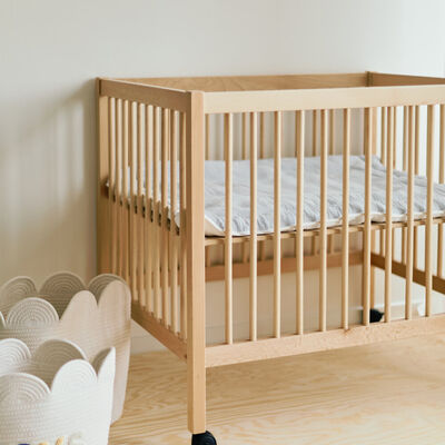 Parc 97 + Roues - 95x75 Cm - Bois - Naturel