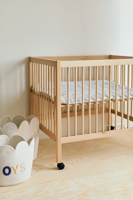 Parc 97 + Roues - 95x75 Cm - Bois - Naturel