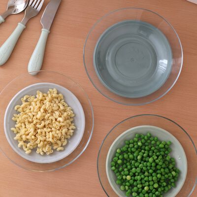 Set di 3 Piatti in Vetro BEABA x DURALEX - Misty green
