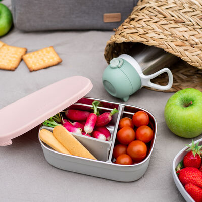 Bo&icirc;te repas inox Rose poudr&eacute;
