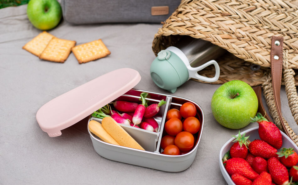 Bo&icirc;te repas inox Rose poudr&eacute;