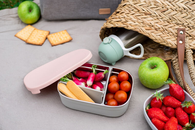 Bo&icirc;te repas inox Rose poudr&eacute;
