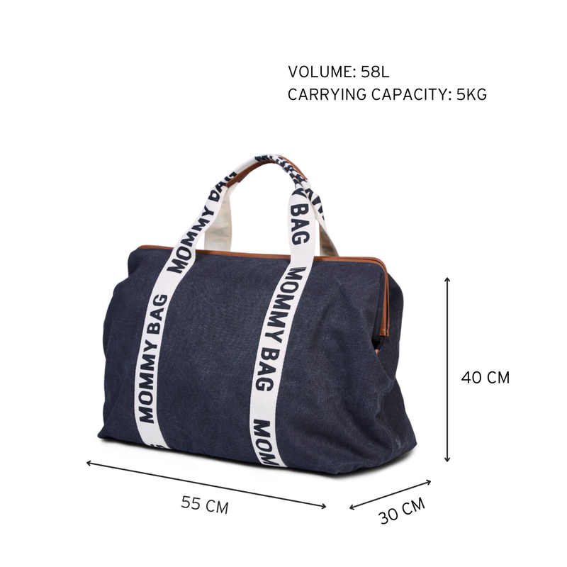 Mommy Bag ® Sac A Langer - Signature - Toile - Noir (Childhome) - Image 11