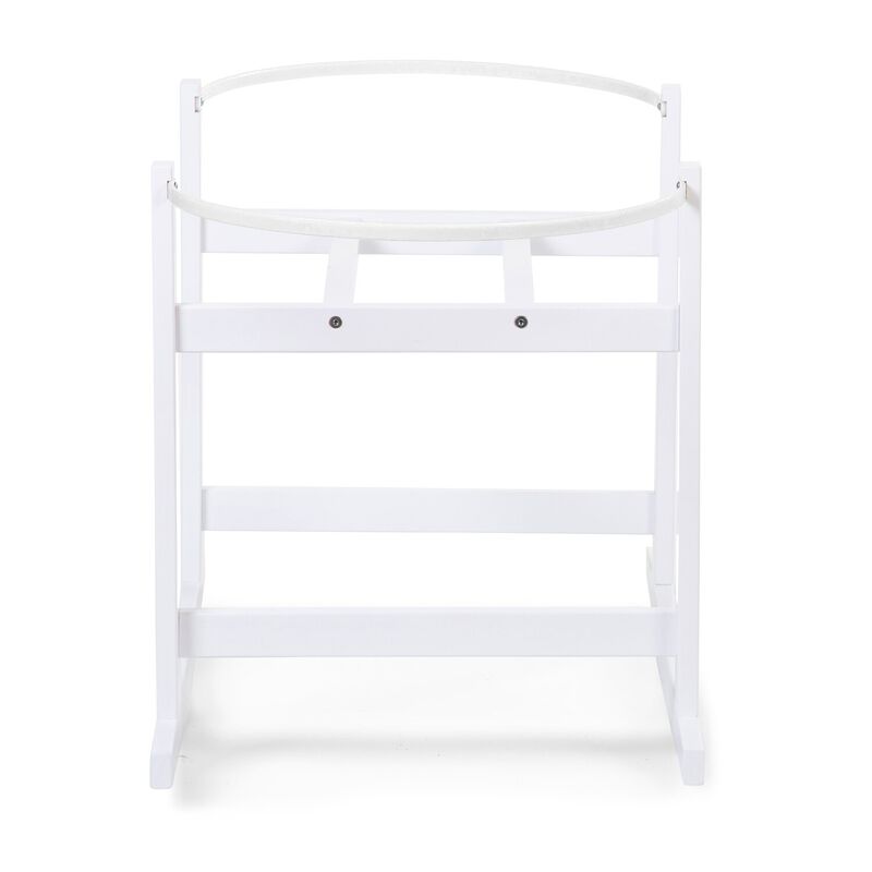 Support à bascule panier à moïse en bois blanc