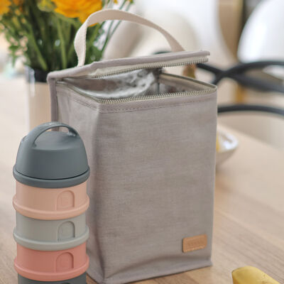 Insulated lunch pouch pearl grey