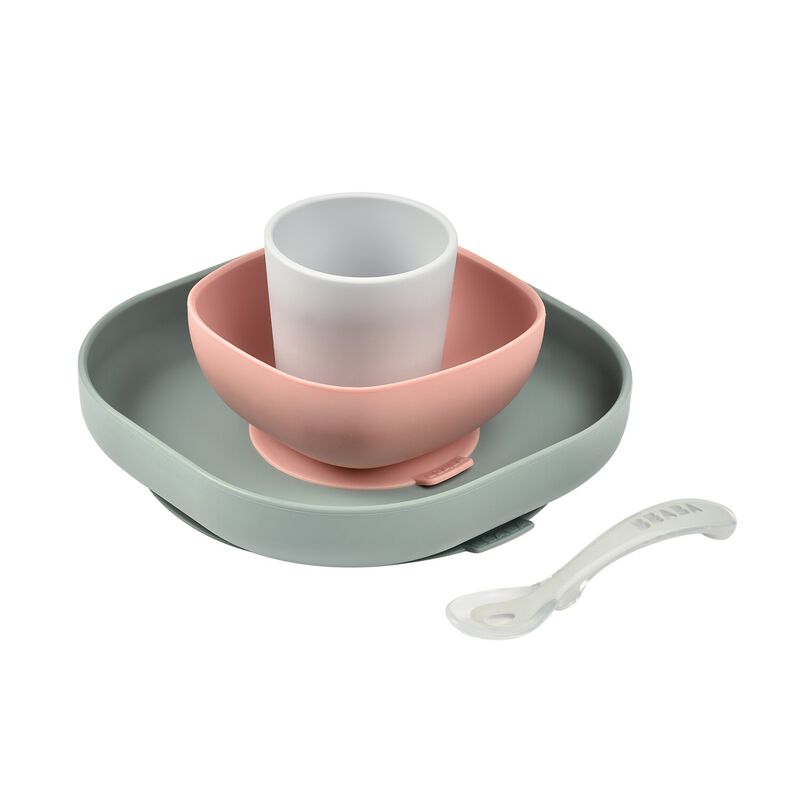 4-Piece Silicone Dinner Set eucalyptus