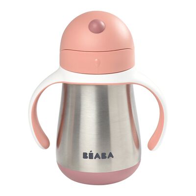  Stainless steel straw cup 250 ml old pink