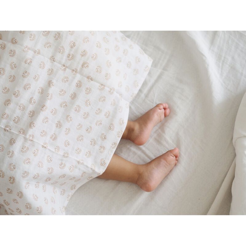 Set of 3 Cotton Muslin Swaddle Blankets hedgehog