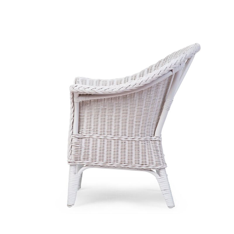 Mimo Kid Wicker Chair + Cushion - White