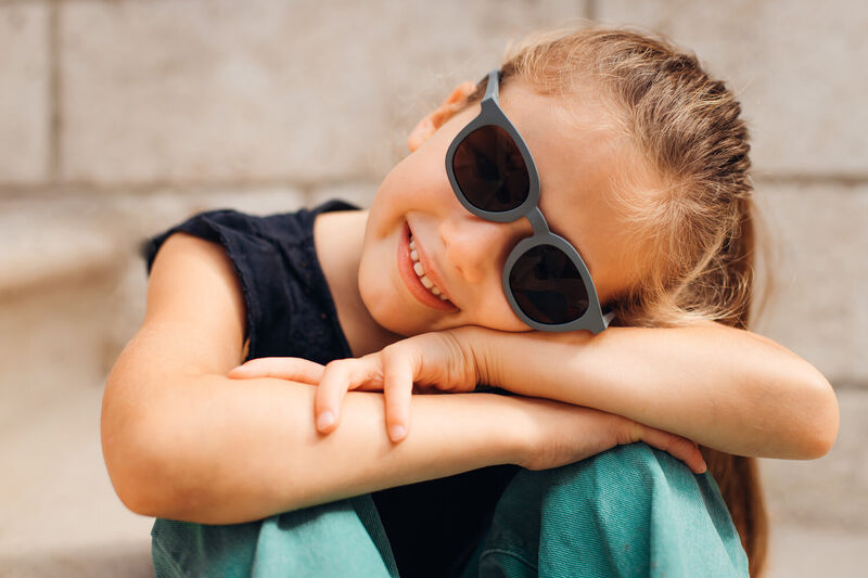 Lunettes 4-6 ans Square Sunny Gris min&eacute;ral