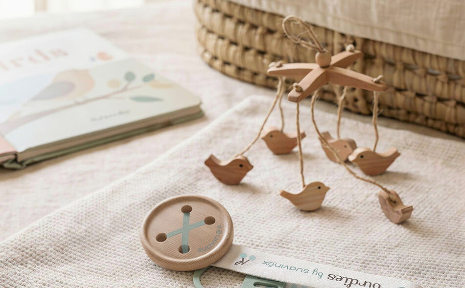 Attache-sucette Ruban Birdies