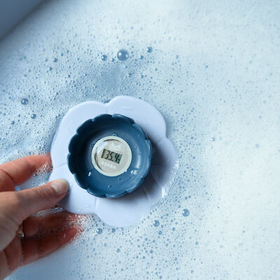 Lotus bath thermometer blue