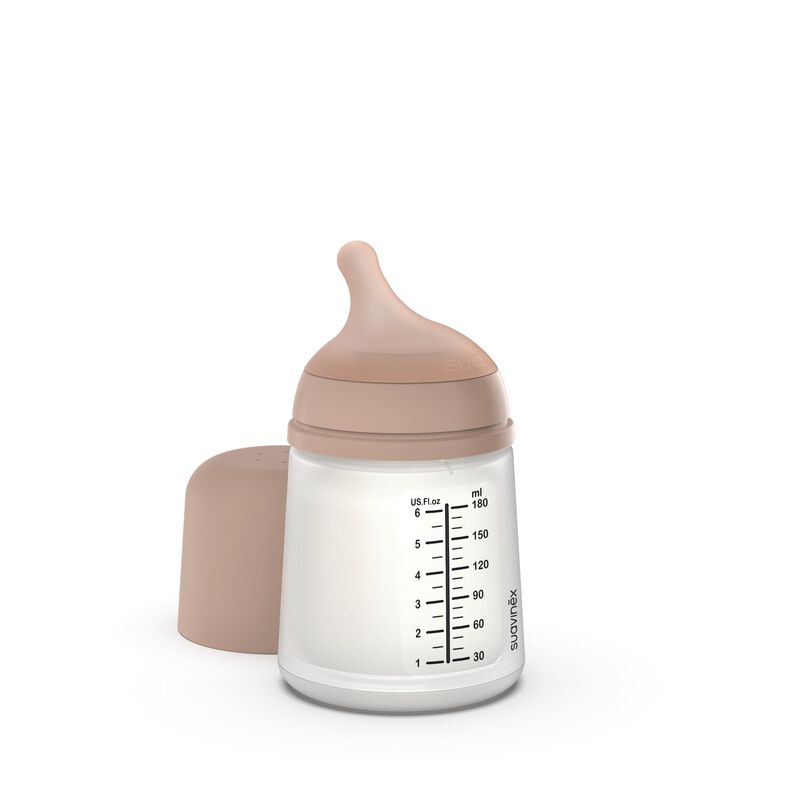 ZERO.ZERO Anti-Kolik Flasche 180 ml - Langsamer Nahrungsfluss Almond