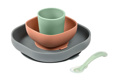 4-Piece Silicone Dinner Set mineral 