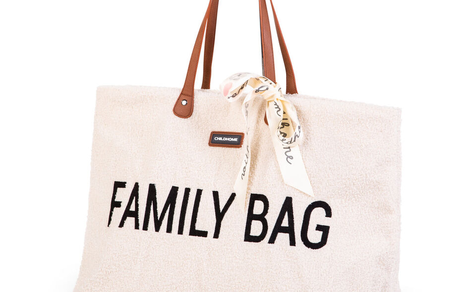 Family Bag Wickeltasche - Teddy Altweiss