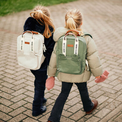 Mini club signature - Zaino per bambini tela Bianca