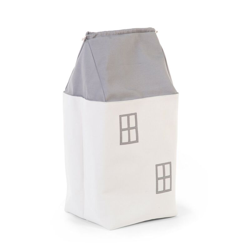 Spielzeugbox House grau cremewei&szlig;