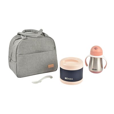 Set repas on the go Vieux Rose