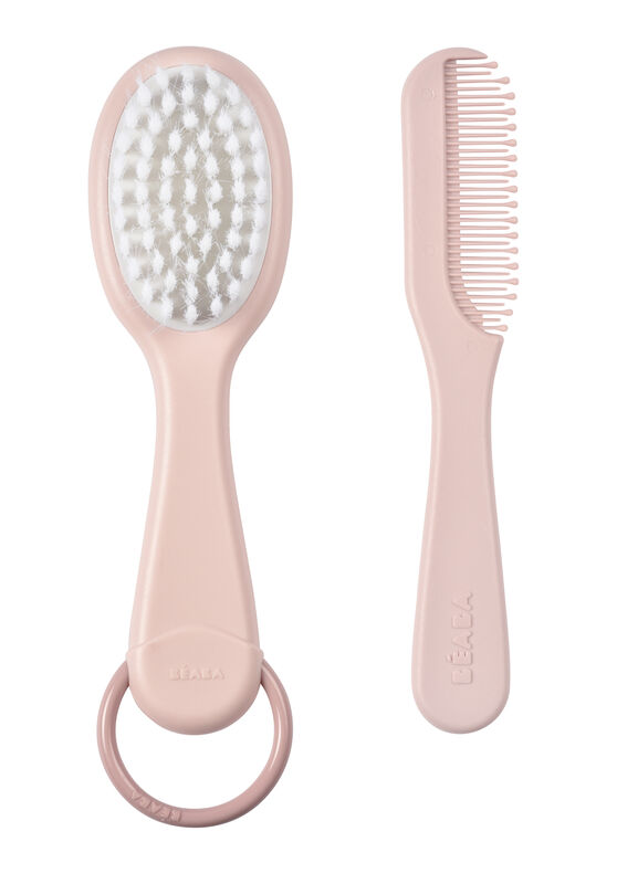 Comb and brush old pink