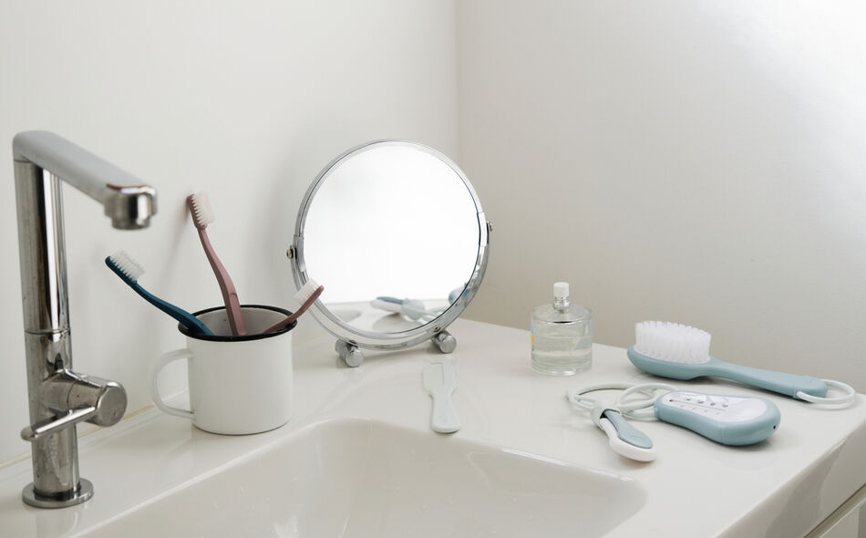 Set accessoires de toilette Bleu vert