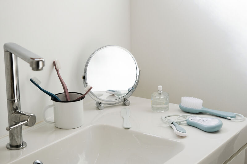 Set accessoires de toilette Bleu vert