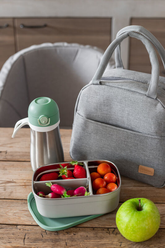 Fiambrera inox sage green