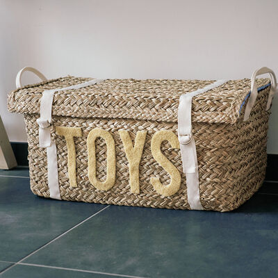Toybox Rattan Yellow 2pcs