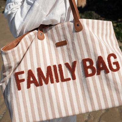 Family Bag - Righe Nude/Terracotta
