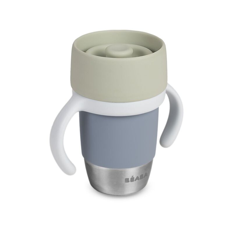 Taza de aprendizaje de acero inoxidable Click and Drink - Pebble