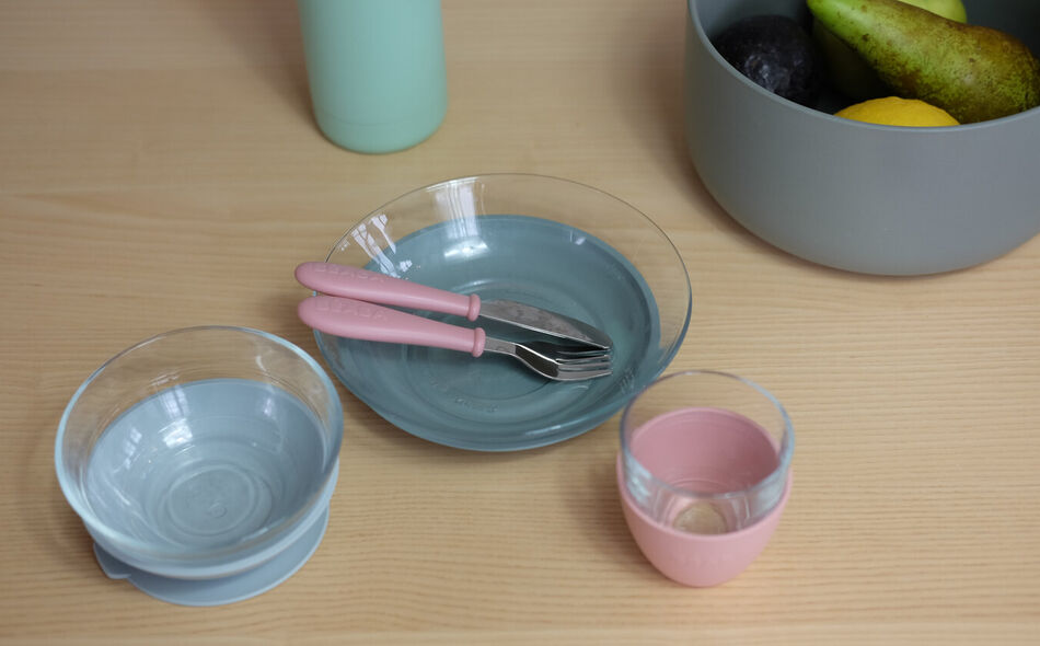 Glass Meal Set eucalyptus