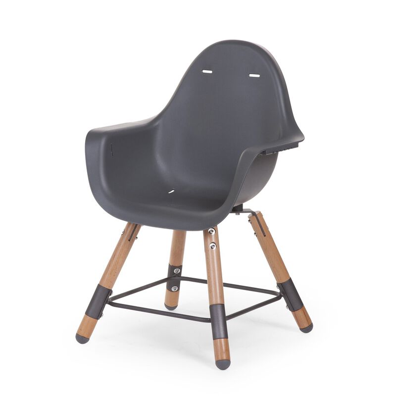 Evolu Chaise Haute - Réglable En Hauteur (50-75 Cm/*90 Cm) - Naturel Anthracite (Childhome) - Image 8