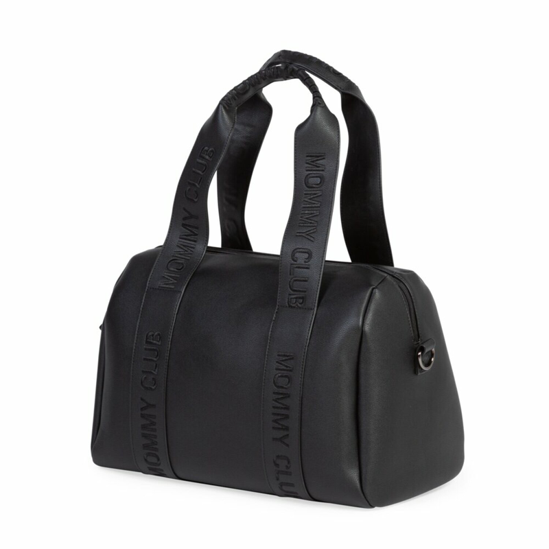Nursery bag Mommy Club - Signature -  Vegan leather - Black