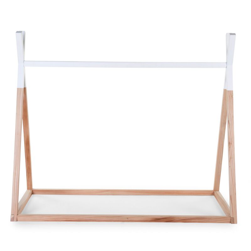 Lit Tipi - 70x140 Cm - Bois - Naturel Blanc