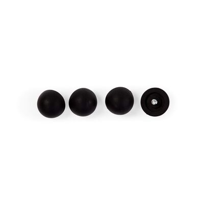 Evolu Set De 4 Pieds Caoutchouc - Noir