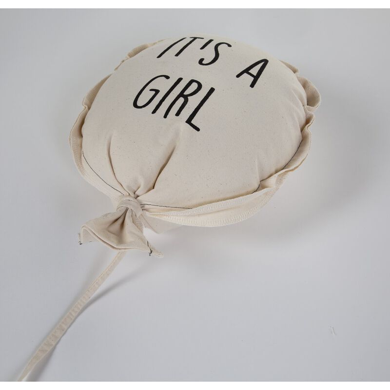 Canvas Ballon - It's A Girl - Wanddekoration - 35x26x8 Cm