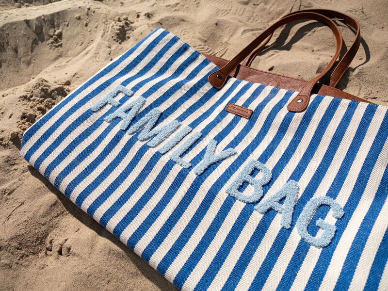 Family Bag Verzorgingstas - Stripes - Electric Blue/Light Bl