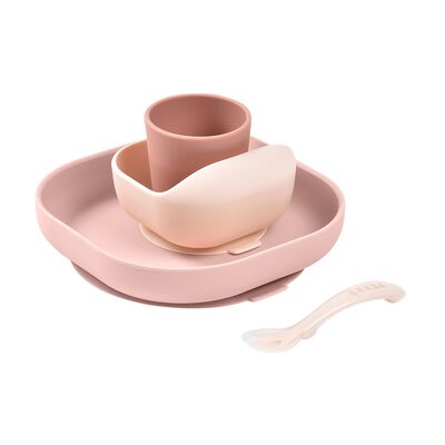 Silikon-Geschirrset 4-teilig - Zuckerwatte