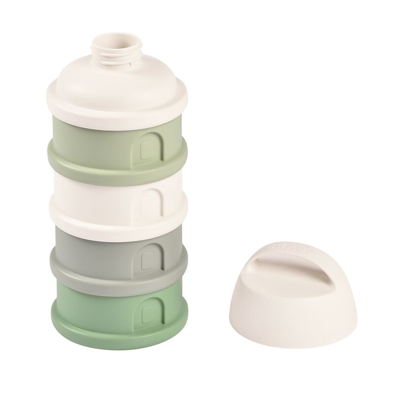 Bo&icirc;te doseuse de lait 4 compartiments empilables Vert sauge