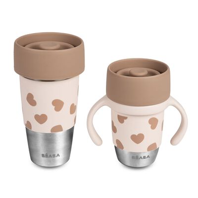 Mini & me - 2 tasses inox Click & drink - BigLove