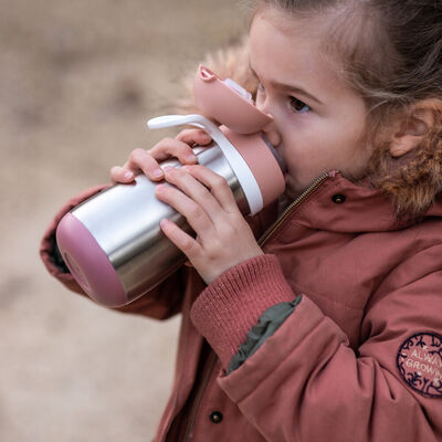 Stainless Steel Spout Bottle 350 ml -  Pink 