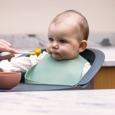 Set of 2 Silicone Bib - Green Blue / Light Mist